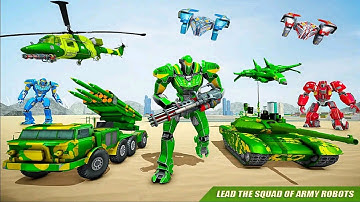Army Truck Robot Game: Missile Jet Robot Car Game 2021 - Android Gameplay