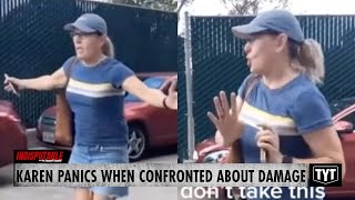 Karen Panics When Shes Confronted About Damage