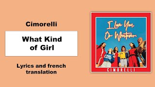 Cimorelli - What Kind of Girl | Lyrics and french translation