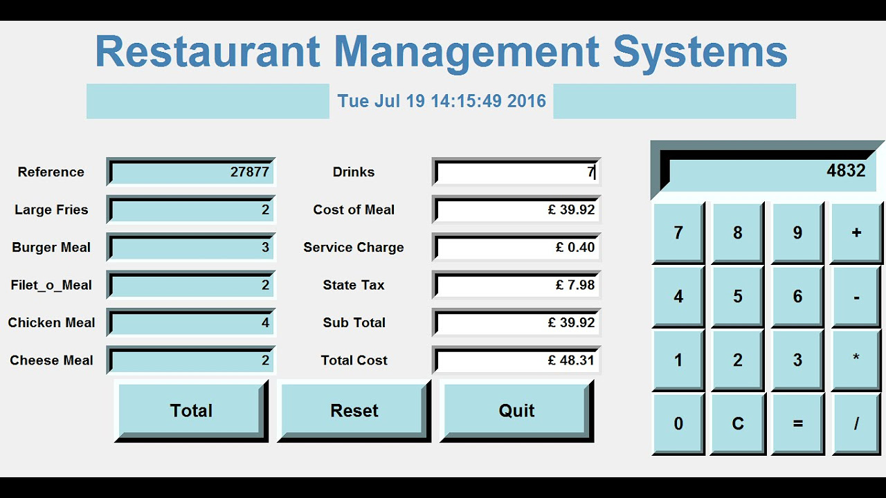 อยาก สร้าง เกม  2022 New  How to Create a GUI Restaurant Management Systems in Python - Tutorial 1