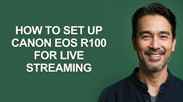How to Set Up Canon Eos R100 for Live Streaming - KevinHowTo