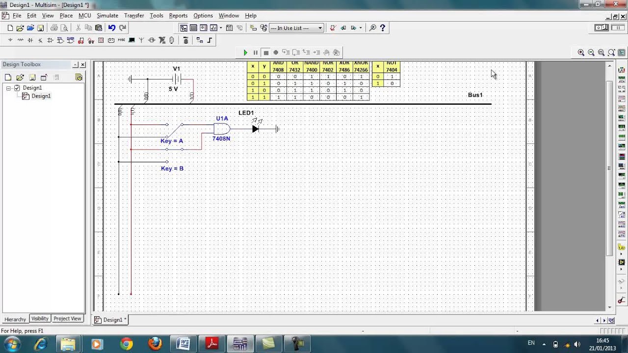 Electrónica Digital, Compuertas Lógicas, Multisim YouTube