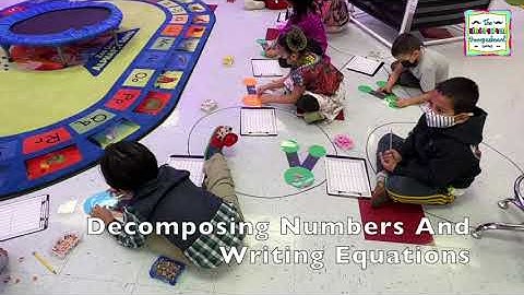 Kindergarten Math Lesson:  Decomposing Numbers And Writing Equations