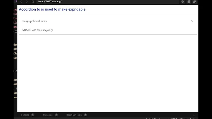 Accordion | expandable | collapse | material-UI | React JS