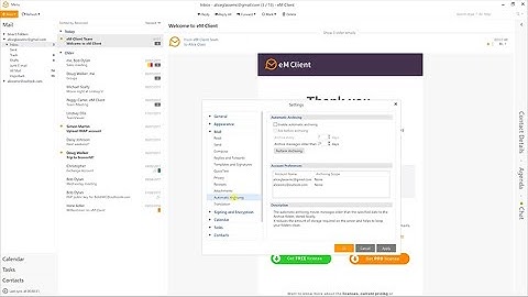 Archive your emails easily with eM Client