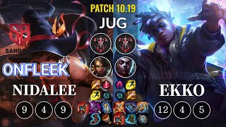 SB OnFleek Nidalee vs Ekko Jungle - KR Patch 10.19