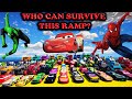 McQueen Ramp Mania! 🏎️ GTA 5 Spider-Man All Pixar Cars Challenge 🚗🔥 Jackson Storm, Tow Mater &amp; More!