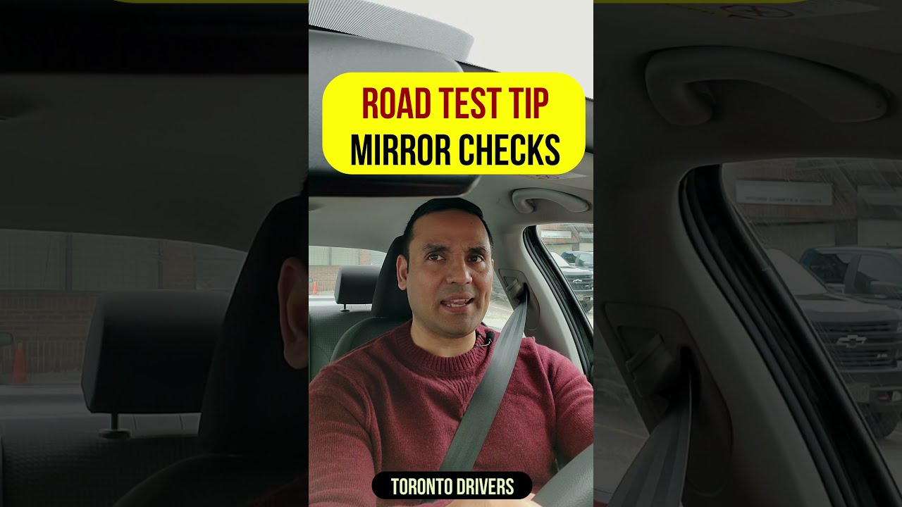 Road Test Tip 2 CHECKING MIRRORS during the ROAD TEST Toronto