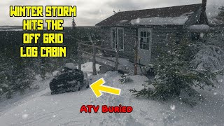 Big Winter Storm Buries my ATV at the Off Grid Log Cabin by 13prevail Bushcraft 30,648 views 1 year ago 22 minutes