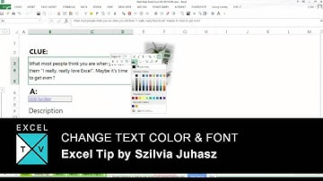 Change Text Color & Font In Excel - "How To" Tutorial