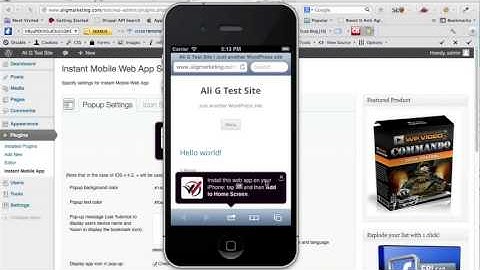 Instant Mobile Web App Quick Demo