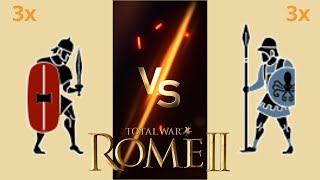 Can 3 Light Hoplites Beat 3 Hastati in Rome 2: Total War?