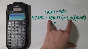 TI-36X Pro: Using num-solv to verify algebra