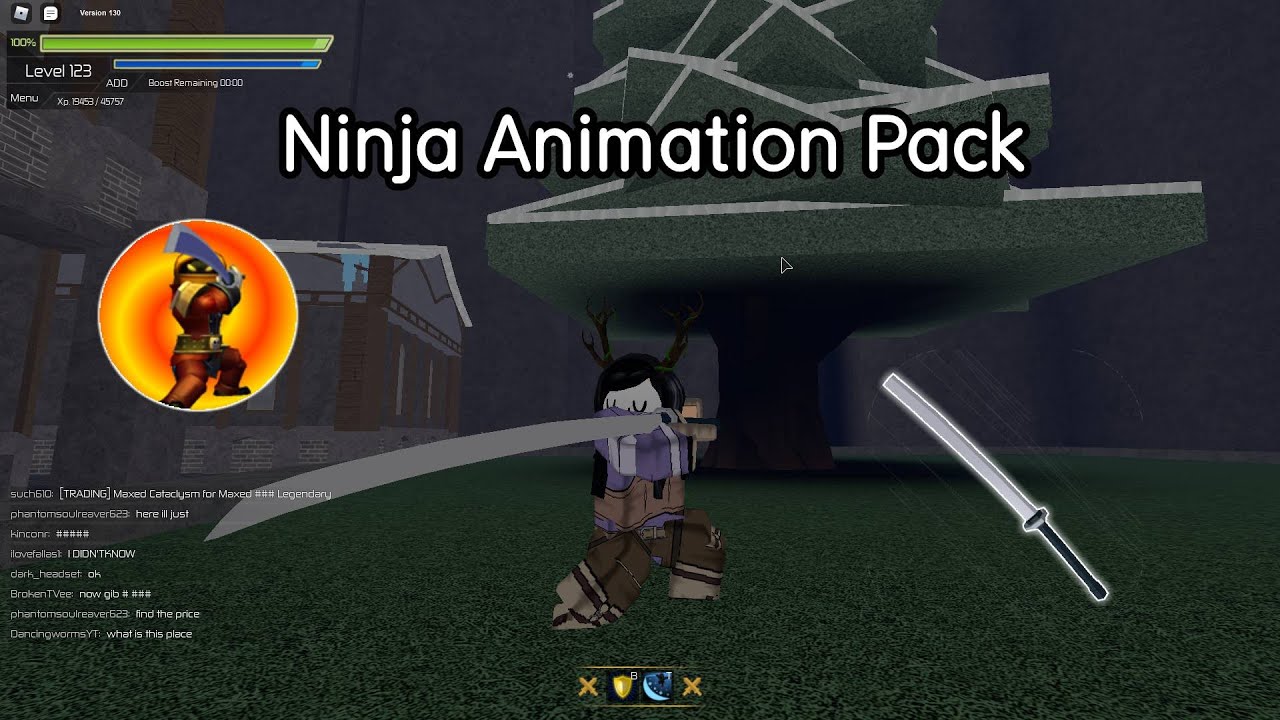 Ninja Animation Pack Katana Swordburst 2 Youtube - katana trading pack roblox