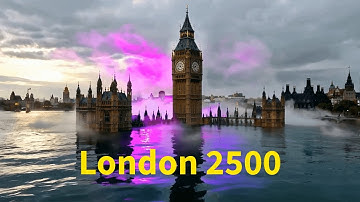 LONDON 2500 — The Flooded Neon Empire | Cinematic AI Future City (4K)
