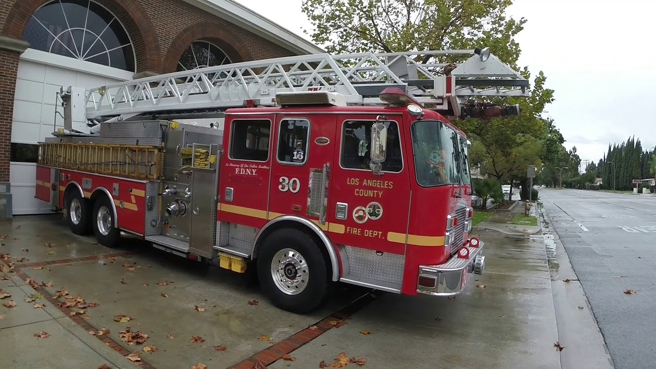 Rare La County Fire Quint 30reserve Truck Youtube