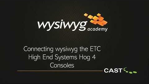 Connecting wysiwyg to ETC High End Systems Hog 4 Consoles
