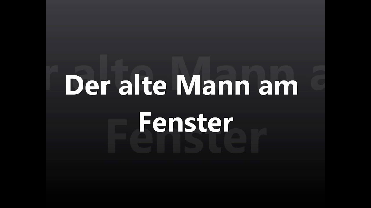 Der Mann Am Fenster Der Mann Am Fenster