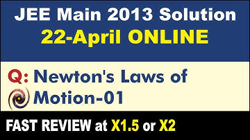 JEE Main 2013 Physics Solutions | Newton