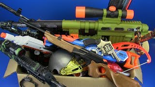 Box of Toys - Box Full of Gun Toys ! Kids Toys - Video for Kids