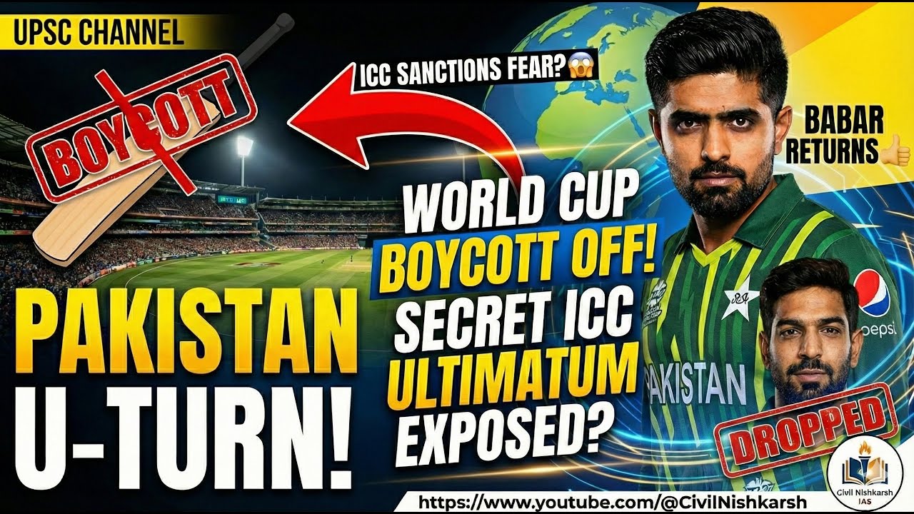 ICC Threats Scared Pakistan? T20 World Cup Squad Out! 🇵🇰🏏 | भारत के साथ पंगा पड़ा भारी?