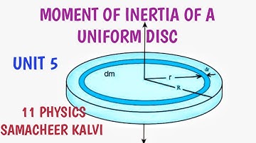 Moment of Inertia of a uniform disc | Unit 5 | 11 Physics Samacheer Kalvi.