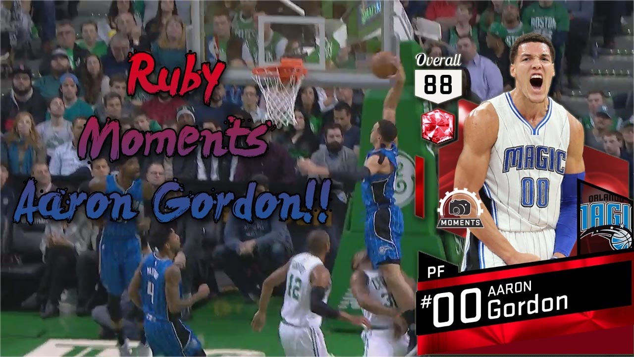 Ruby Moments Aaron Gordon! NBA 2k17 MyTeam Amethyst Badge