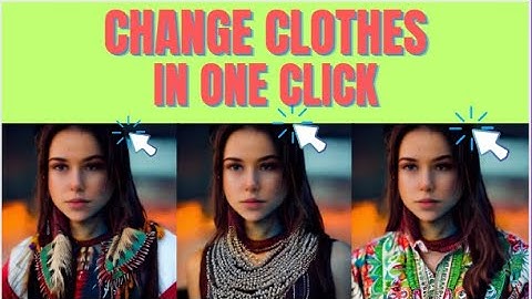 How to Change Clothes In any PICTURE With just one click