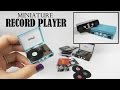 Miniature diy tournedisque rtro