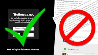Could Not Log Into Bethesda.net Servers FIX