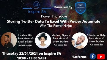 Power Thursdays- Storing Twitter Data To Excel With Power Automate