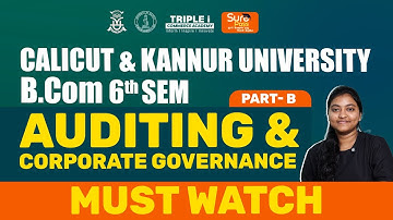 Calicut University & Kannur University BCOM 6th Sem | Auditing & Corporate Governance | Part B
