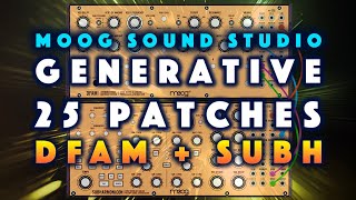 Moog Sound Studio Generative Patches: DFAM + Subharmonicon