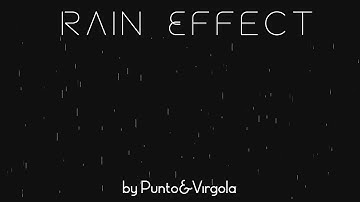 SpeedCoding : Rain Effect in JavaScript