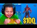 Kid Spends $100 On Season 10 *MAX* Battle Pass With Brother's Credit Card! (Fortnite)