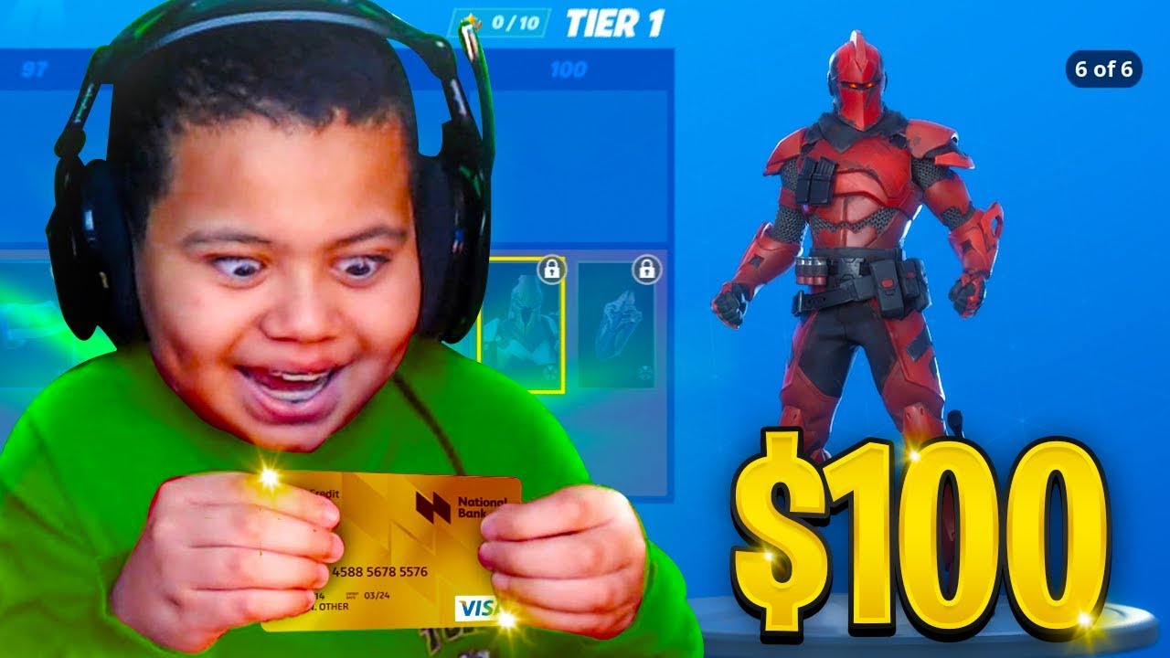 Kid Spends 100 On Season 10 *MAX* Battle Pass With Brother's Credit