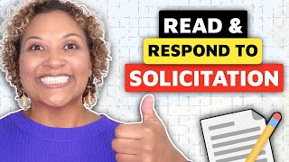 How To Read A Government Contract Solicitation | Read and Respond To Solicitation