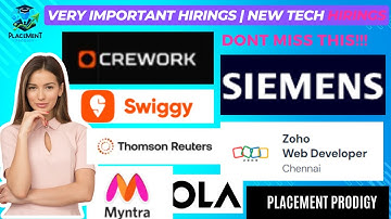 New Hirings | OFF Campus Drive | Siemens, HCL, Zoho | 2025, 2024, 2023 Batch | Jobs