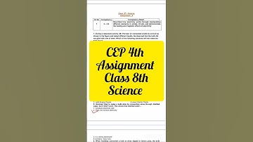 CEP 4th assignment class 8th science #science #class8 #pseb #school #exam