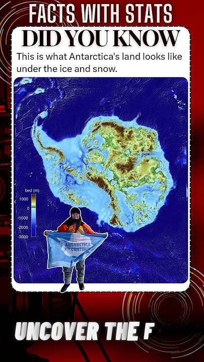FACTS with STATS 4227 ∆ - Antarctica's land looks under ice and water #shorts #ytshort #facts