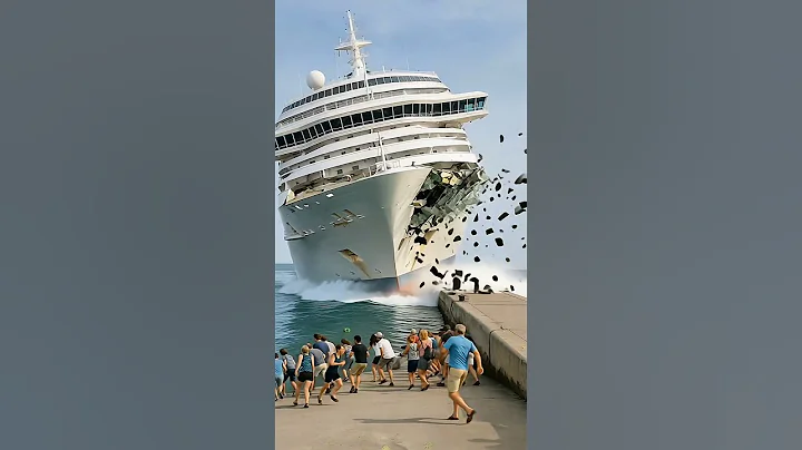 Giant Cruise Ship Crashes into Concrete Pier While Docking!