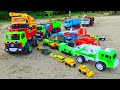 Mobil tronton panjang penuh mobil mobilan truk pasir,helikopter, crane, buldozer, truk tambang