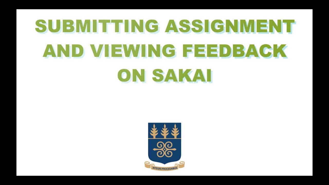 how to submit an assignment on sakai