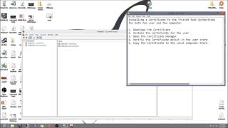 Install a Certificate to the Trusted Root Authorities