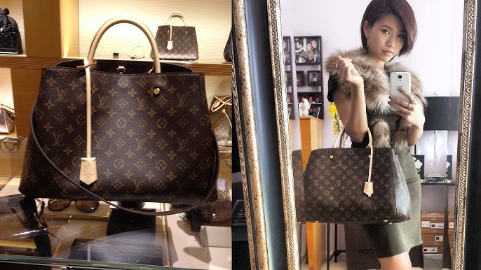 Louis Vuitton Mordore Monogram Vernis Montaigne MM Bag