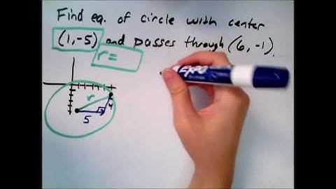 Writing an equation of a circle given its center and a point on the circle