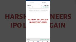 Harsha Engineers IPO Listing Gain | #liveipotrading #harshaengineersipo