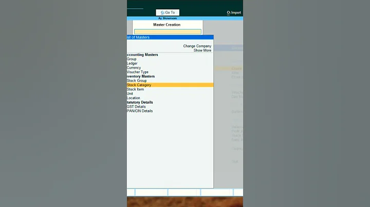 Tally prime stock Group & Items creation