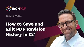 How to Save and Edit PDF Revision History in C# | IronPDF