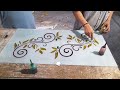 Handmade glass etching designing works by an artist in amazing way small scale industry